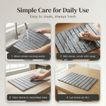 How to clean the stone bath mat — rinse, scrub, sand lightly, and air-dry