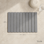 Top-down view of the stone drying mat with dimensions 24 inches / 60 cm wide by 16 inches / 40 cm deep